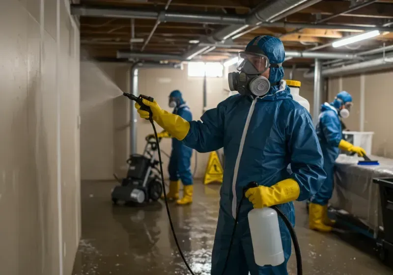 Basement Sanitization and Antimicrobial Treatment process in East Hazel Crest, IL